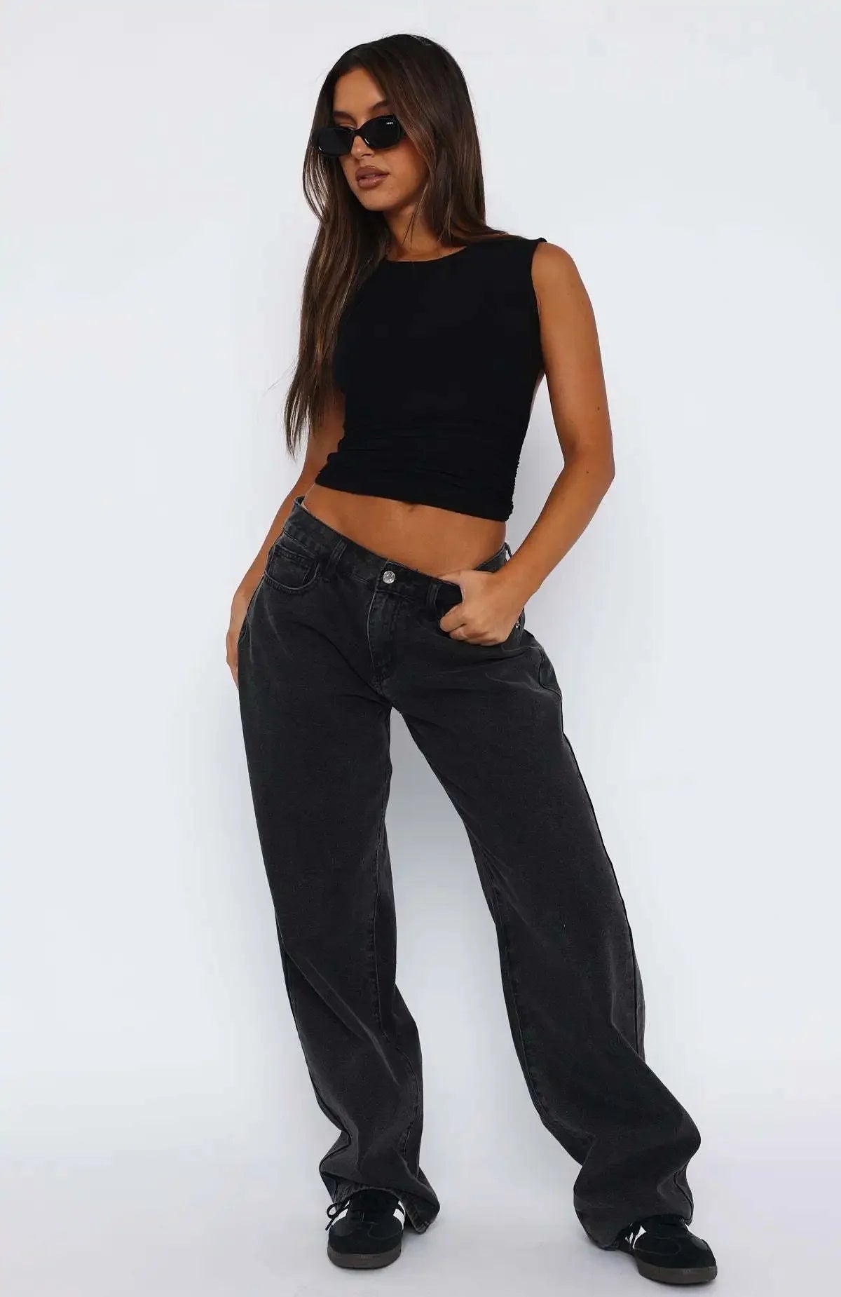 High Waist Straight Jeans – Klassischer Schnitt, Retro Look & Komfort